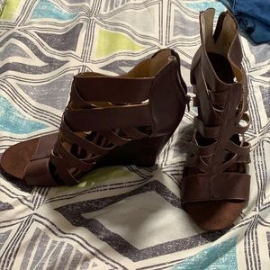 Nine West wedge sandals never worn